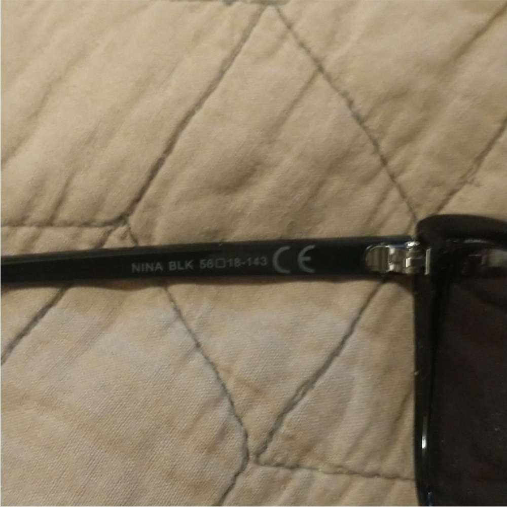 NWT Rachel Zoe Nina Slightly Oversized Black Cat Eye Sunglasses & Faux Croc Case - Picture 14 of 16